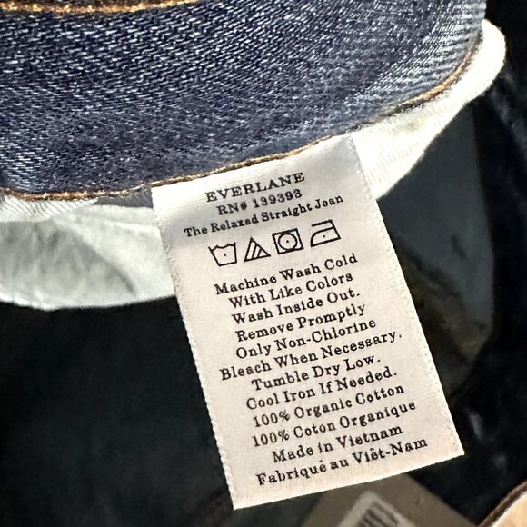 NWT Everlane The Relaxed Straight Jean in Indigo Blue - Size 30 - Picture 3 of 7